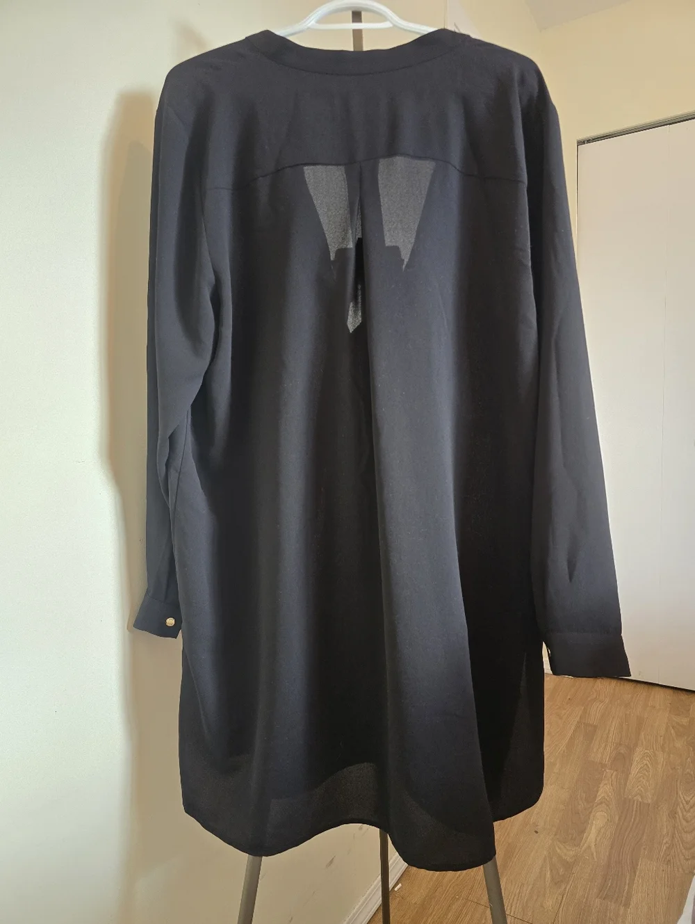 Anne Klein Black Long-Sleeve Tunic Pullover Ptp 25 L 35 - Picture 6 of 6